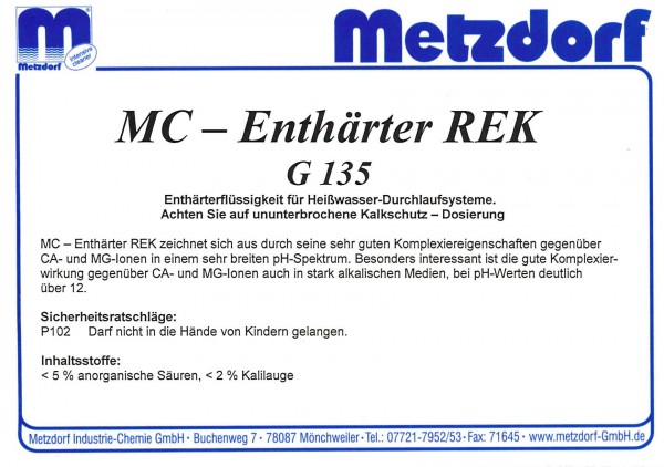 MC-Enthärter REK G 135 1 kg.