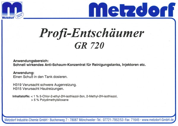 MC-Entschäumer GR 720 10 Ltr.
