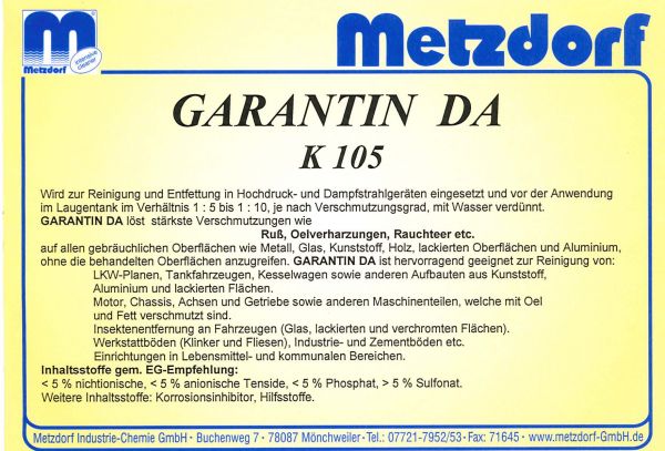 Garantin DA K 105 220 kg. Pfandfass